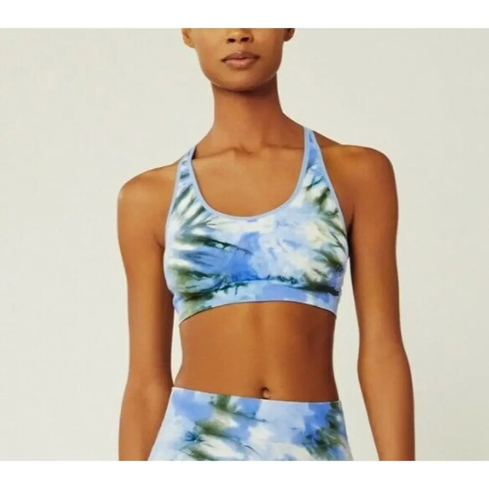 Tory Burch Tie-Dye Seamless Racerback Sports Bra Women's Size Extra Small XS